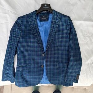 TailorByrd Blue Plaid Sport Coat Blazer Men’s 40R